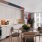 a kitchen with a dining area