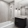bathroom with large, modern shower area